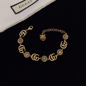 Gucci Double G Daisy Bracelets In Gold