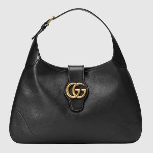 Gucci Medium Aphrodite Shoulder Bag In Soft Leather 726274 Black