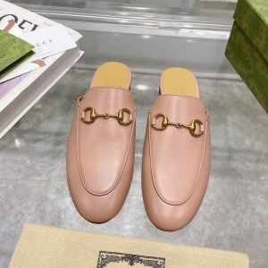 Gucci Princetown Slides Women Leather Apricot