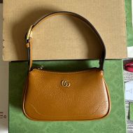 Gucci Mini Aphrodite Hobo Bag In Soft Leather 739076 Brown