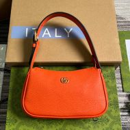 Gucci Mini Aphrodite Hobo Bag In Soft Leather 739076 Orange