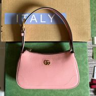 Gucci Mini Aphrodite Hobo Bag In Soft Leather 739076 Pink