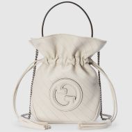 Gucci Mini Blondie Bucket Bag In Subtle Leather 760313 White