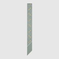 Gucci Neck Bow GG Print with Horsebit Silk Grey