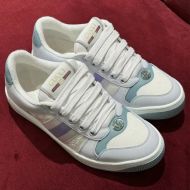 Gucci Screener Sneakers Women GG Supreme Canvas Blue