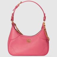 Gucci Small Aphrodite Half-Moon Bag In Soft Leather 731817 Rose