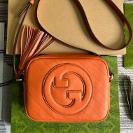 Gucci Small Blondie Camera Bag In Subtler Leather 742360 Orange