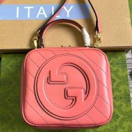 Gucci Small Blondie Square Top Handle Bag In Subtler Leather 744434 Pink