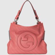 Gucci Small Blondie Square Tote In Subtler Leather 751518 Pink