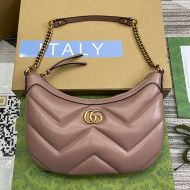 Gucci Small Marmont Chain Bag In Matelasse Leather 777263 Nude