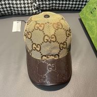 Gucci Baseball Hat Jumbo GG Canvas Khaki