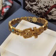 Gucci Double G Daisy Bracelet In Gold