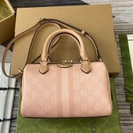 Gucci Mini Ophidia Boston Bag In GG Supreme Canvas 772053 Pink