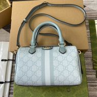 Gucci Mini Ophidia Boston Bag In GG Supreme Canvas 772053 Sky Blue