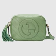 Gucci Small Blondie Camera Bag In Subtler Leather 742360 Green