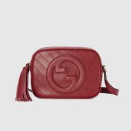 Gucci Small Blondie Camera Bag In Subtler Leather 742360 Red