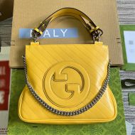 Gucci Small Blondie Square Tote In Subtler Leather 751518 Yellow