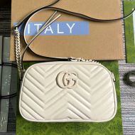 Gucci Small Marmont Shoulder Bag In Matelasse Leather 447632 Beige