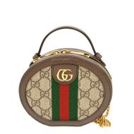 Gucci Super Mini Ophidia Round Bag In GG Supreme Canvas 725147 Beige/Brown