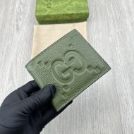 Gucci Small Bifold Wallet In Jumbo GG Leather Green