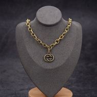 Gucci Interlocking G Textured Necklace In Gold