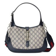 Gucci Small Jackie 1961 Shoulder Bag In GG Supreme Canvas Blue