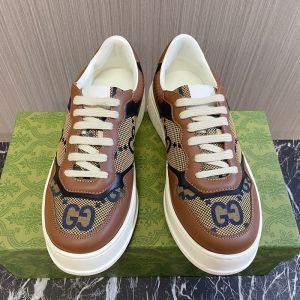 Gucci Platform Sneakers Unisex GG Canvas Brown