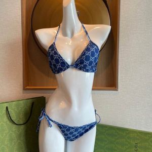 Gucci Bikini Women GG Supreme Denim Blue