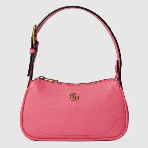 Gucci Mini Aphrodite Hobo Bag In Soft Leather 739076 Rose