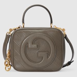 Gucci Small Blondie Square Top Handle Bag In Subtler Leather 744434 Taupe