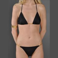 Gucci Bikini with GG Chain Women Lycra Black