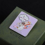 Gucci Cartoon Brooch In Silver