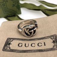 Gucci Double G Key Ring In Silver