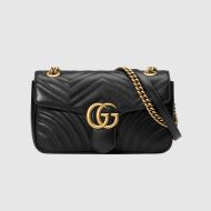 Gucci Small Marmont Flap Shoulder Bag In Matelasse Leather Nude