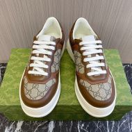 Gucci Platform Sneakers Unisex GG Supreme Canvas Brown